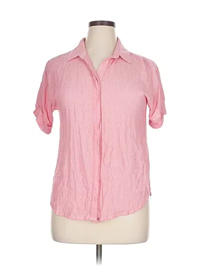 Pre-owned Chico's Short Sleeve Blouse In Pink