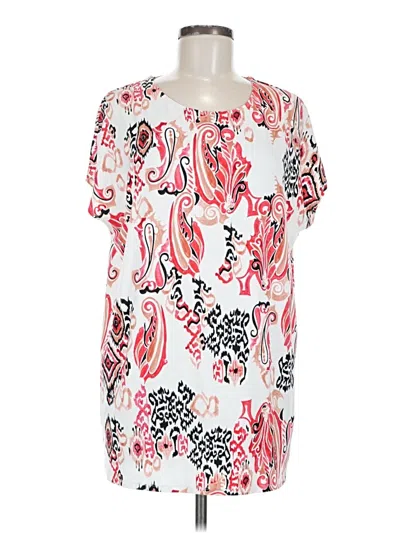 Pre-owned Chico's Short Sleeve Blouse In Pink