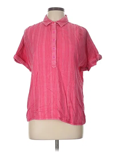 Pre-owned Chico's Short Sleeve Blouse In Pink