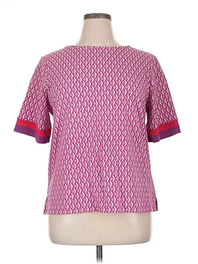 Pre-owned Chico's Short Sleeve Blouse In Pink