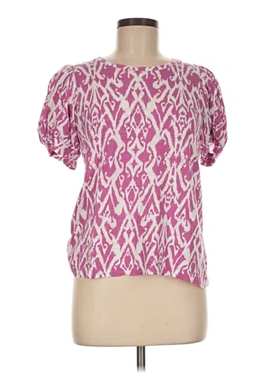 Pre-owned Chico's Short Sleeve Blouse In Pink