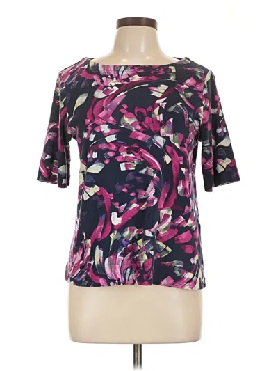 Pre-owned Chico's Short Sleeve Blouse In Purple