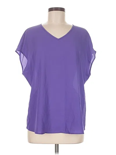 Pre-owned Chico's Short Sleeve Blouse In Purple