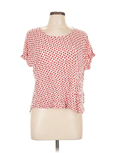 Pre-owned Chico's Short Sleeve Blouse In Red