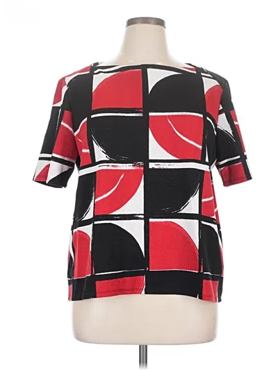 Pre-owned Chico's Short Sleeve Blouse In Red