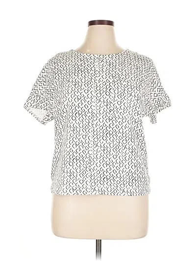 Pre-owned Chico's Short Sleeve Blouse In Silver
