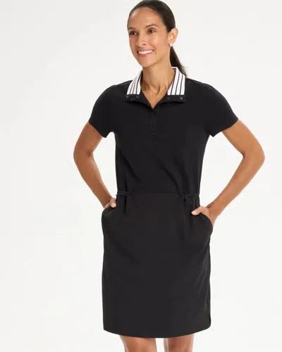 Chico's Short Sleeve Bungee Dress In Black