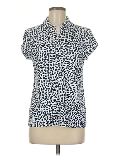 Pre-owned Chico's Short Sleeve Polo Shirt In Blue