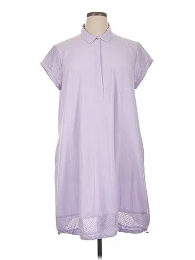Pre-owned Chico's Short Sleeve Polo Shirt In Purple