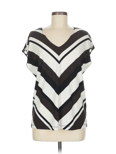 Pre-owned Chico's Short Sleeve T-shirt In Black