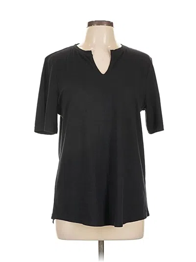 Pre-owned Chico's Short Sleeve T-shirt In Black
