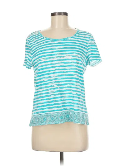 Pre-owned Chico's Short Sleeve T-shirt In Blue