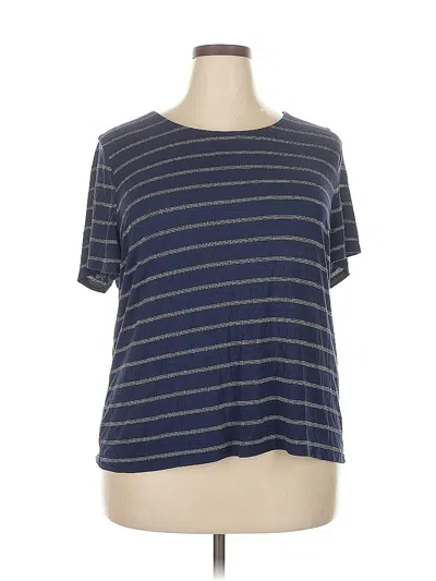 Pre-owned Chico's Short Sleeve T-shirt In Blue