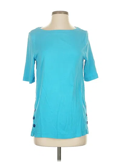 Pre-owned Chico's Short Sleeve T-shirt In Blue