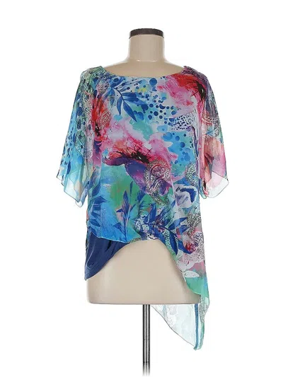 Pre-owned Chico's Short Sleeve T-shirt In Blue