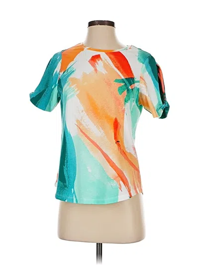 Pre-owned Chico's Short Sleeve T-shirt In Blue