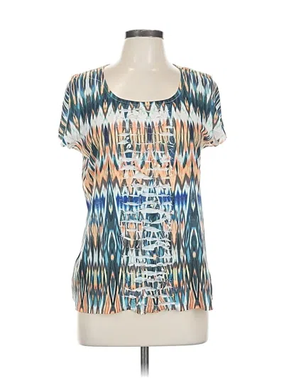 Pre-owned Chico's Short Sleeve T-shirt In Blue