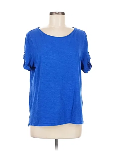 Pre-owned Chico's Short Sleeve T-shirt In Blue