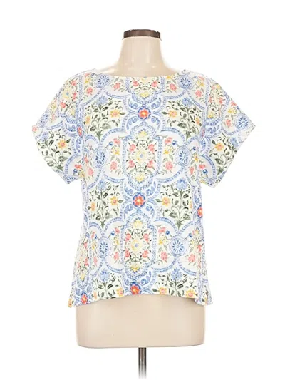 Pre-owned Chico's Short Sleeve T-shirt In Blue