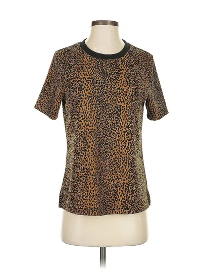 Pre-owned Chico's Short Sleeve T-shirt In Brown