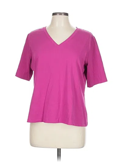 Pre-owned Chico's Short Sleeve T-shirt In Purple