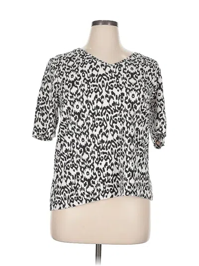 Pre-owned Chico's Short Sleeve T-shirt In White