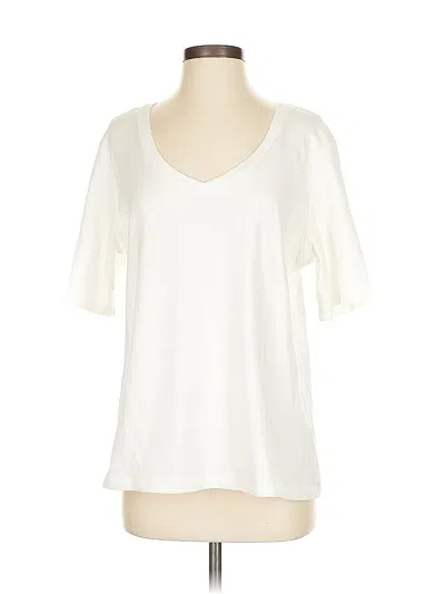 Pre-owned Chico's Short Sleeve T-shirt In White
