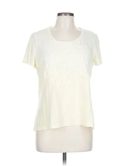 Pre-owned Chico's Short Sleeve T-shirt In White