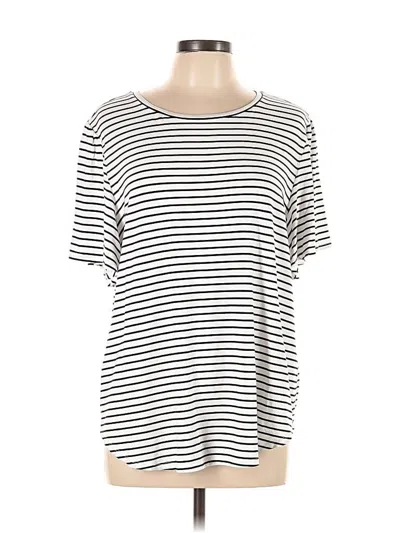 Pre-owned Chico's Short Sleeve T-shirt In White