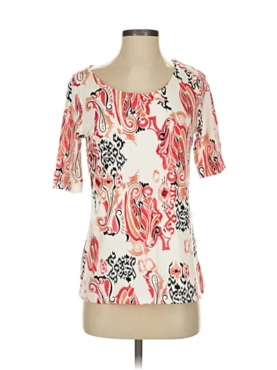 Pre-owned Chico's Short Sleeve T-shirt In White