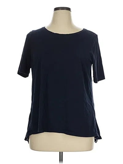 Pre-owned Chico's Short Sleeve Top Blue Crew Neck Tops