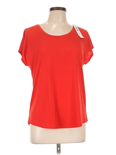 Chico's Short Sleeve Top Red One Shoulder Neckline Tops