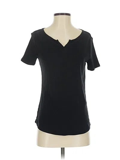 Pre-owned Chico's Short Sleeve T-shirt In Black