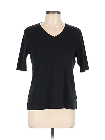 Pre-owned Chico's Short Sleeve T-shirt In Black