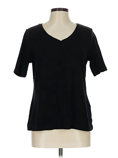 Pre-owned Chico's Short Sleeve T-shirt In Black