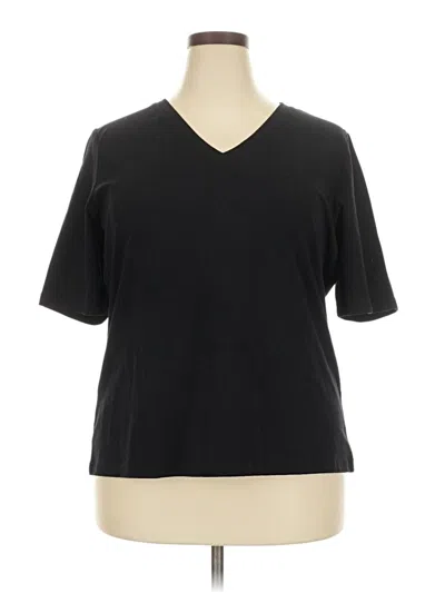 Pre-owned Chico's Short Sleeve T-shirt In Black