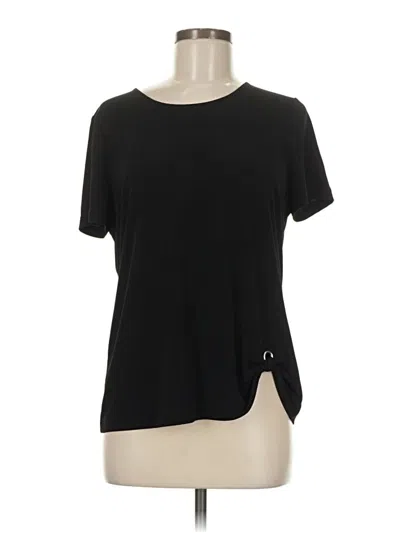 Pre-owned Chico's Short Sleeve T-shirt In Black