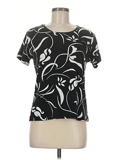Pre-owned Chico's Short Sleeve T-shirt In Black