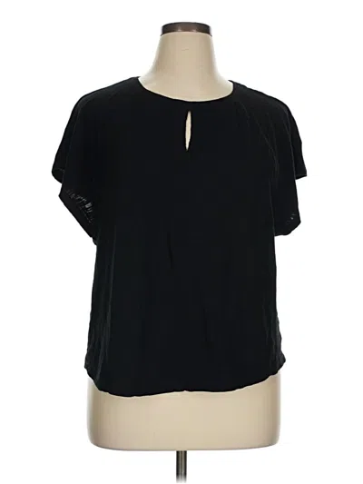 Pre-owned Chico's Short Sleeve T-shirt In Black