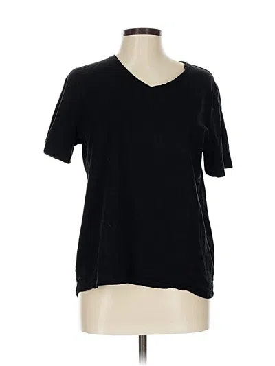 Pre-owned Chico's Short Sleeve T-shirt In Black