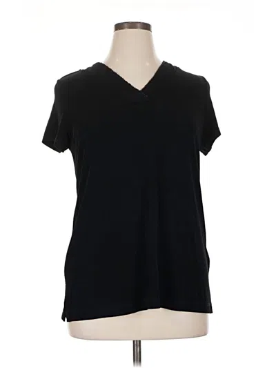 Pre-owned Chico's Short Sleeve T-shirt In Black