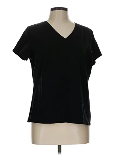 Pre-owned Chico's Short Sleeve T-shirt In Black