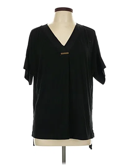 Pre-owned Chico's Short Sleeve T-shirt In Black