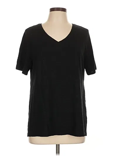 Pre-owned Chico's Short Sleeve T-shirt In Black