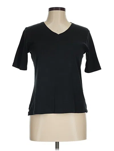 Pre-owned Chico's Short Sleeve T-shirt In Black