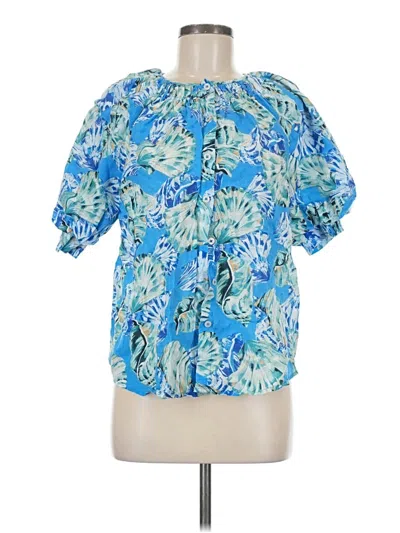 Pre-owned Chico's Short Sleeve T-shirt In Blue