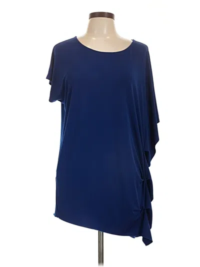 Pre-owned Chico's Short Sleeve T-shirt In Blue