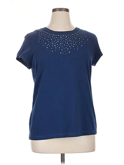 Pre-owned Chico's Short Sleeve T-shirt In Blue