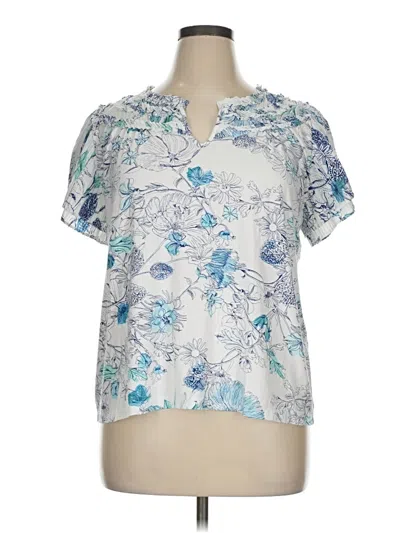 Pre-owned Chico's Short Sleeve T-shirt In Blue