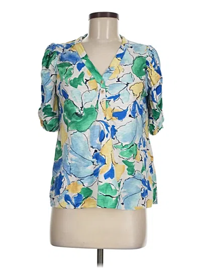 Pre-owned Chico's Short Sleeve T-shirt In Blue